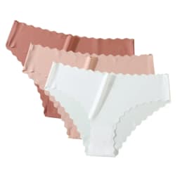 3Pcs/Set Women Ice Silk Panties Low Rise Briefs Invisible Seamless Underwear Female Underpants Sexy Lingerie Bottoms XS-XL
