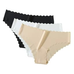 3Pcs/Set Women Ice Silk Panties Low Rise Briefs Invisible Seamless Underwear Female Underpants Sexy Lingerie Bottoms XS-XL