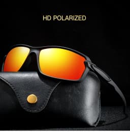 Men's Sports Cycling Polarized Sunglasses for Outdoor, Fishing, Traveling, Driving Square Frame Glasses