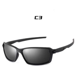 Men's Sports Cycling Polarized Sunglasses for Outdoor, Fishing, Traveling, Driving Square Frame Glasses