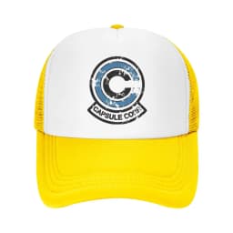 Capsule Corp Mesh Baseball Caps Unisex Hip-Hop Trucker Hat Anime DBZing Dad Hat Adjustable Racing Cap Autumn Trucker Hats