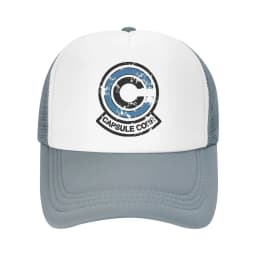 Capsule Corp Mesh Baseball Caps Unisex Hip-Hop Trucker Hat Anime DBZing Dad Hat Adjustable Racing Cap Autumn Trucker Hats