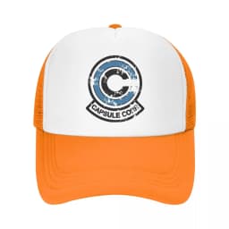 Capsule Corp Mesh Baseball Caps Unisex Hip-Hop Trucker Hat Anime DBZing Dad Hat Adjustable Racing Cap Autumn Trucker Hats