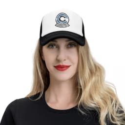 Capsule Corp Mesh Baseball Caps Unisex Hip-Hop Trucker Hat Anime DBZing Dad Hat Adjustable Racing Cap Autumn Trucker Hats