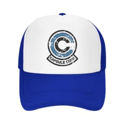 Capsule Corp Mesh Baseball Caps Unisex Hip-Hop Trucker Hat Anime DBZing Dad Hat Adjustable Racing Cap Autumn Trucker Hats
