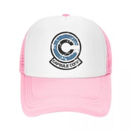 Capsule Corp Mesh Baseball Caps Unisex Hip-Hop Trucker Hat Anime DBZing Dad Hat Adjustable Racing Cap Autumn Trucker Hats