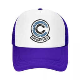 Capsule Corp Mesh Baseball Caps Unisex Hip-Hop Trucker Hat Anime DBZing Dad Hat Adjustable Racing Cap Autumn Trucker Hats