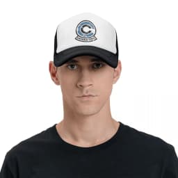 Capsule Corp Mesh Baseball Caps Unisex Hip-Hop Trucker Hat Anime DBZing Dad Hat Adjustable Racing Cap Autumn Trucker Hats