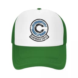 Capsule Corp Mesh Baseball Caps Unisex Hip-Hop Trucker Hat Anime DBZing Dad Hat Adjustable Racing Cap Autumn Trucker Hats