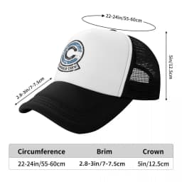 Capsule Corp Mesh Baseball Caps Unisex Hip-Hop Trucker Hat Anime DBZing Dad Hat Adjustable Racing Cap Autumn Trucker Hats