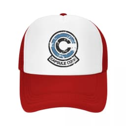 Capsule Corp Mesh Baseball Caps Unisex Hip-Hop Trucker Hat Anime DBZing Dad Hat Adjustable Racing Cap Autumn Trucker Hats