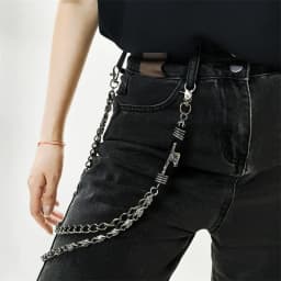 Halloween accessories Fashion Punk Metal Pants Chain Hip Hop Dark Skull Chain Personality Jeans Chain For Men And Women