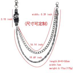 Halloween accessories Fashion Punk Metal Pants Chain Hip Hop Dark Skull Chain Personality Jeans Chain For Men And Women