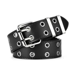 Women's Belt Large size Double Hole Men Belt Punk Hip Hop Rock Style Subculture Y2K Belt Punch Free Belt for Men and Women