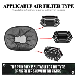 Motorcycle Air Filter Rain Sock Air Cleaner Breathable Waterproof Dustproof Cover For Harley Touring FLHR Sportster Softail Dyna