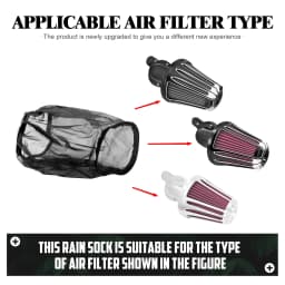 Motorcycle Air Filter Rain Sock Air Cleaner Breathable Waterproof Dustproof Cover For Harley Touring FLHR Sportster Softail Dyna