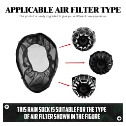 Motorcycle Air Filter Rain Sock Air Cleaner Breathable Waterproof Dustproof Cover For Harley Touring FLHR Sportster Softail Dyna