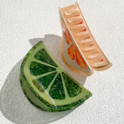 Sweet Acetate Pink Green Gradient Grapefruit Thick Hair Claw Clip For Women New Semicircle Hairpin Hair Accessories Tool