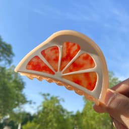 Sweet Acetate Pink Green Gradient Grapefruit Thick Hair Claw Clip For Women New Semicircle Hairpin Hair Accessories Tool