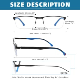 Men Blue light blocking Reading Glasses Lightweight Metal Frame Reduce Fatigue Computcer Readers HD Lens Presbyopia Eyewear