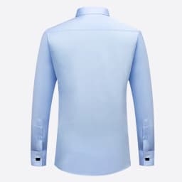 Men's French Cufflinks Shirt Made of Pure Cotton Long Sleeved Slim Fit Concealed Button, Solid Color High End Wedding Dre