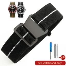 Parachute elastic breathable skin friendly nylon watchbands for Rolex Seiko water ghost Tudor Omega series strap 18 20 22mm
