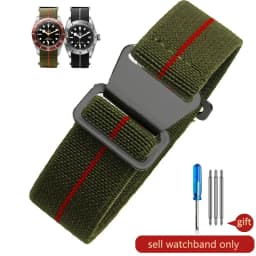 Parachute elastic breathable skin friendly nylon watchbands for Rolex Seiko water ghost Tudor Omega series strap 18 20 22mm