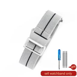 Parachute elastic breathable skin friendly nylon watchbands for Rolex Seiko water ghost Tudor Omega series strap 18 20 22mm
