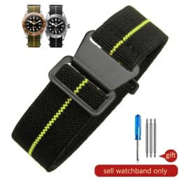 Parachute elastic breathable skin friendly nylon watchbands for Rolex Seiko water ghost Tudor Omega series strap 18 20 22mm