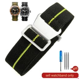 Parachute elastic breathable skin friendly nylon watchbands for Rolex Seiko water ghost Tudor Omega series strap 18 20 22mm