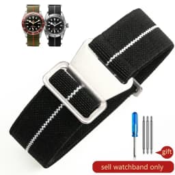 Parachute elastic breathable skin friendly nylon watchbands for Rolex Seiko water ghost Tudor Omega series strap 18 20 22mm