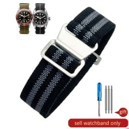 Parachute elastic breathable skin friendly nylon watchbands for Rolex Seiko water ghost Tudor Omega series strap 18 20 22mm