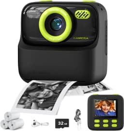 AMORUS Kids Camera Instant 1080P HD Dual Lens Selfie Digital Camera for Girls Boys Christmas Birthday Gifts Toys With 32G Print