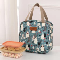 Fashion large capacity aluminum foil thickened handheld lunch bag daily carry heat preservation lock fresh lunch box lunch bag