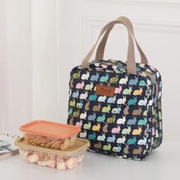 Fashion large capacity aluminum foil thickened handheld lunch bag daily carry heat preservation lock fresh lunch box lunch bag