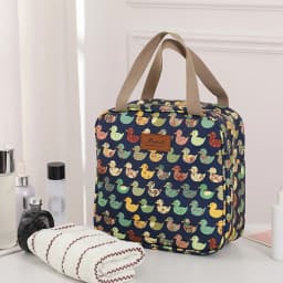 Fashion large capacity aluminum foil thickened handheld lunch bag daily carry heat preservation lock fresh lunch box lunch bag