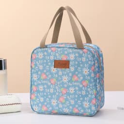 Fashion large capacity aluminum foil thickened handheld lunch bag daily carry heat preservation lock fresh lunch box lunch bag