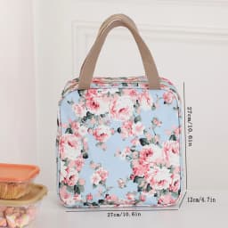 Fashion large capacity aluminum foil thickened handheld lunch bag daily carry heat preservation lock fresh lunch box lunch bag