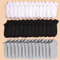 10/20/30/40/60 Pairs Of Unisex Solid Color Socks Comfy Breathable Soft Sweat Absorbent Socks For Daily And Outdoor Wearing