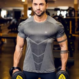 2026 Men Running Sports T-Shirt Training Quick Dry Tight Short Sleeves Shirt Bodybuilding Compress Fitness Tee Tops Men Clothing