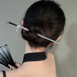 Ancient Style Metal Sword Hairpins for Women Classical Chinese Ancient Hanfu Hairpin Headwear Geometric Alloy Hair Accessories