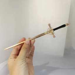 Ancient Style Metal Sword Hairpins for Women Classical Chinese Ancient Hanfu Hairpin Headwear Geometric Alloy Hair Accessories