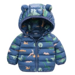 Boys Girls Lightweight Down Jacket Baby Hooded Zipper Coats Autumn Winter Warm Outerwear 0-5 Years Kids Christmas Birthday Gift