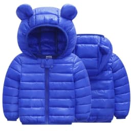 Boys Girls Lightweight Down Jacket Baby Hooded Zipper Coats Autumn Winter Warm Outerwear 0-5 Years Kids Christmas Birthday Gift