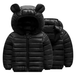 Boys Girls Lightweight Down Jacket Baby Hooded Zipper Coats Autumn Winter Warm Outerwear 0-5 Years Kids Christmas Birthday Gift
