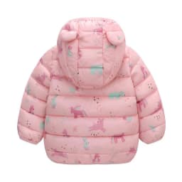 Boys Girls Lightweight Down Jacket Baby Hooded Zipper Coats Autumn Winter Warm Outerwear 0-5 Years Kids Christmas Birthday Gift