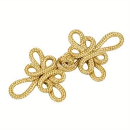 6 Pcs Gold Wire Chinese Cheongsam Button Dragonfly Knot Fastener Closures