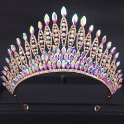 Baroque Crystal Tiaras And Crowns Rhinestone Prom Diadem Crown Tiara For Women Bridal Wedding Hair Accessories Jewelry Crown