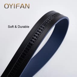 Fashion Business Men's Belt Automatic Buckle Belt Genuine Leather Belt High Quality Men's Genuine Leather Belt navy blue Belt