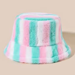 Autumn Winter Panama Hat Women Faux Fur Zebra Print Plush Velvet Warm Fisherman Cap Female Bucket Hats Skullies & Beanies Caps
